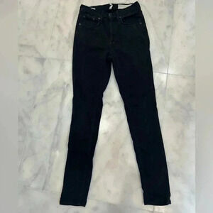 rag & bone | black high waisted jeans | size 25